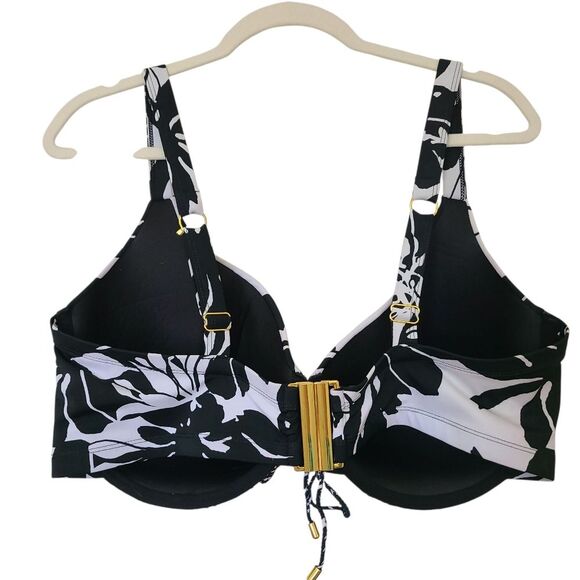 swimsuits for all padded swim top size 40G plus size black white - Picture 2 of 4